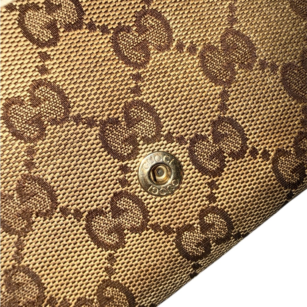 Authentic Gucci Brown Monogram Continental Wallet… - image 5